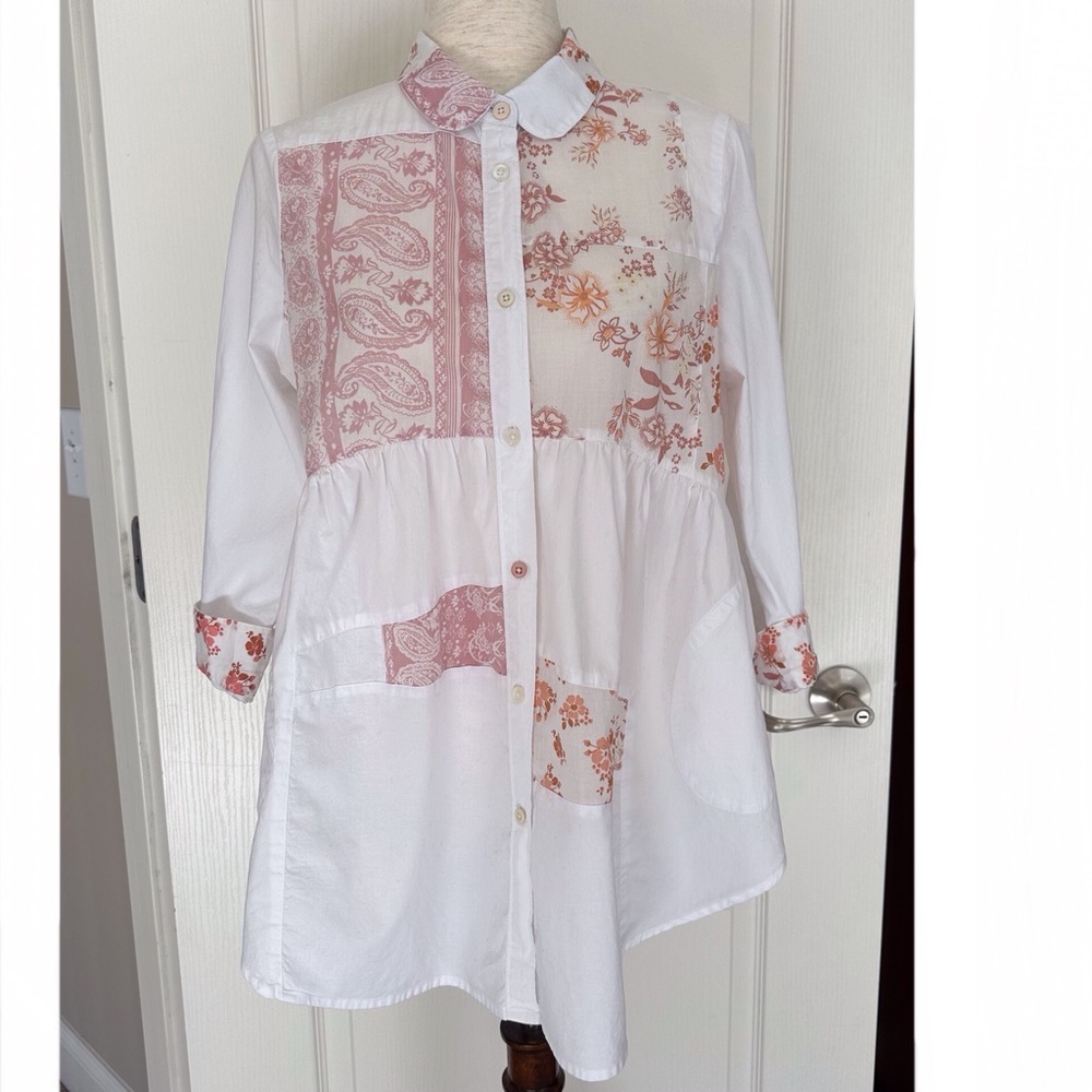 Maeve Anthropologie Cotton Tunic Blouse
